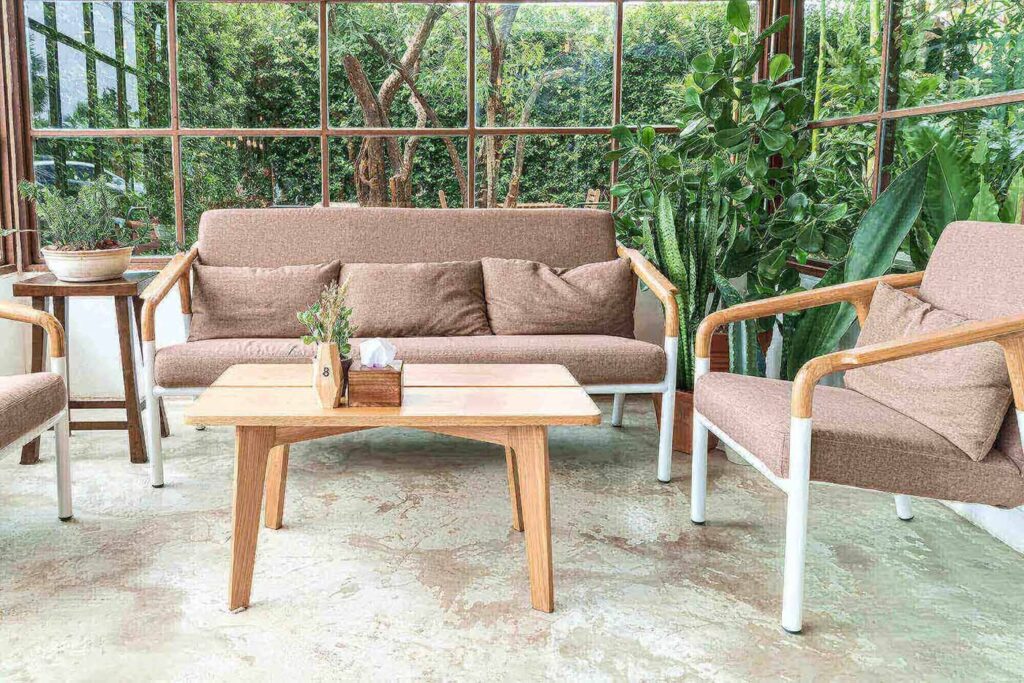 empty wood chair living room 3